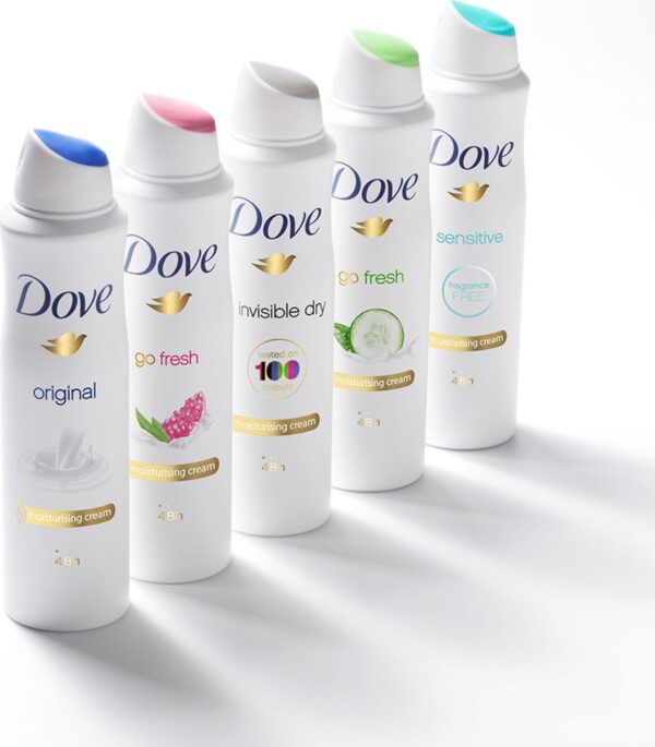 Dry antiperspirant dove spray